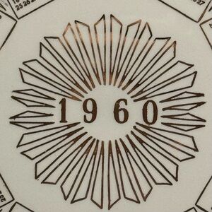 1960 Birthday Calendar Plate
